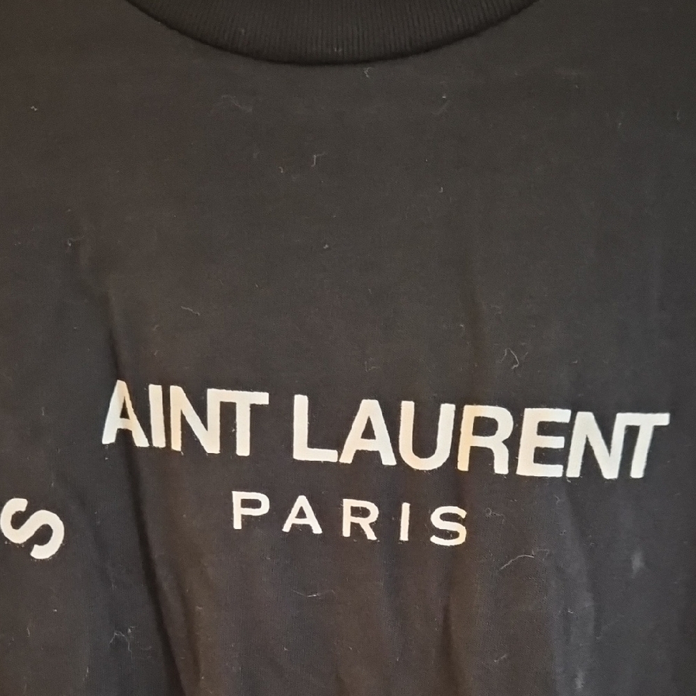 Saint Laurent Black Short Sleeve Tee - Picture 2 of 4